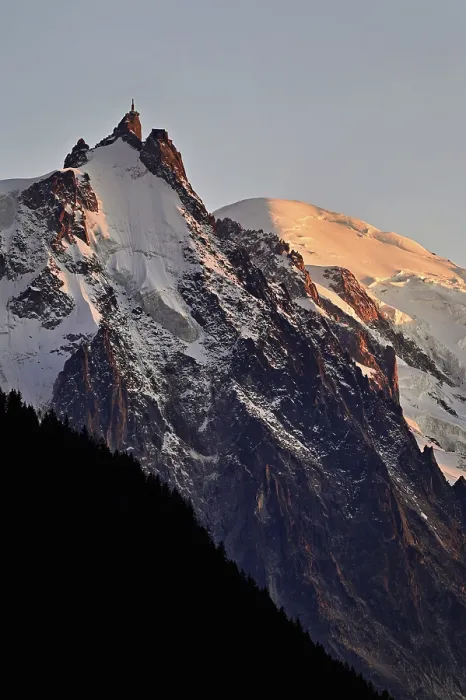Framed Print : From left: snow-covered Aiguille du Midi Framed Print : From left: snow-covered Aiguille du Midi
