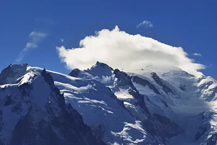 Framed Print : From left snow-covered Mont Blanc du Tacul