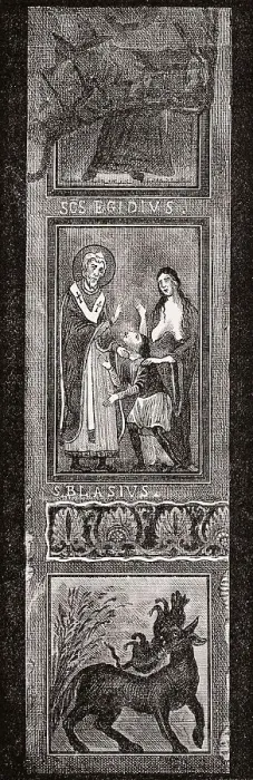 Framed Print : Legend of Saint Blaise, 9th century