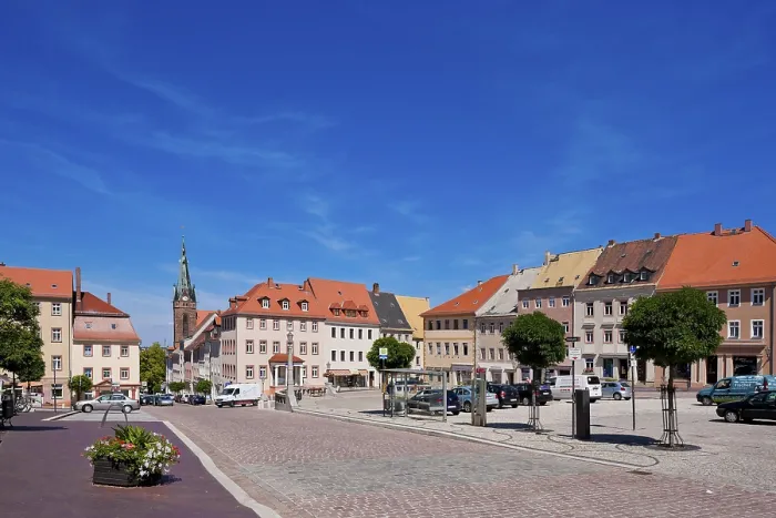 Framed Print : Leisnig market place