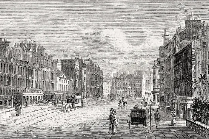 Framed Print : Leith Walk, Edinburgh, Scotland, 19th century Framed Print : Leith Walk, Edinburgh, Scotland, 19th century