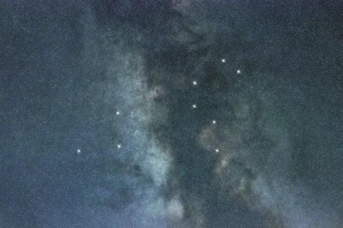 Framed Print : Leo star constellation, Night sky