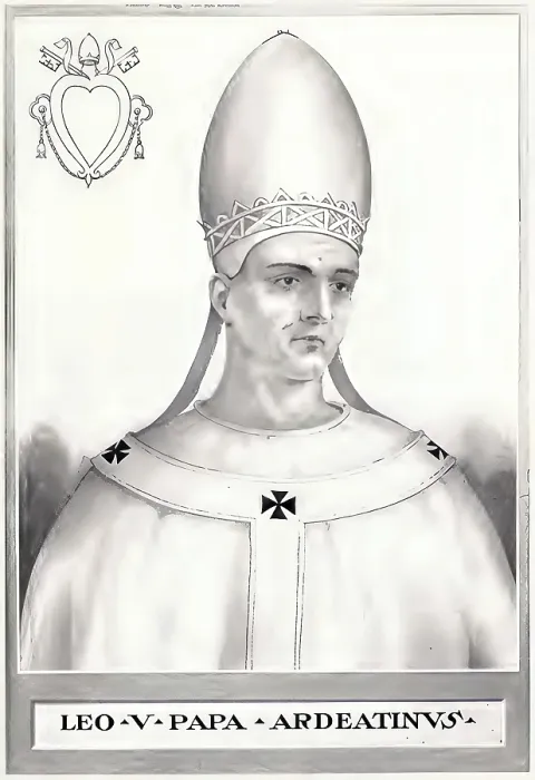 Framed Print : Leo V was pope from August to September 903 for about 30 days (according to other sources from July to September)