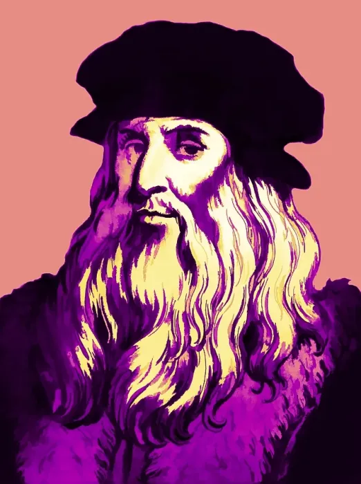 Framed Print : Leonardo da Vinci, 1452 - 1519, Italian painter, sculptor, architect and engineer, digitally edited after Wincelslaus Hollar