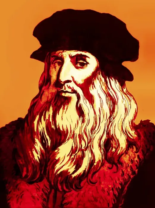 Framed Print : Leonardo da Vinci, 1452 - 1519, Italian painter, sculptor, architect and engineer, digitally edited after Wincelslaus Hollar