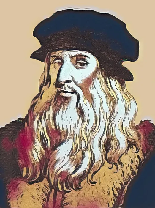 Framed Print : Leonardo da Vinci, 1452 - 1519, Italian painter, sculptor, architect and engineer, digitally edited after Wincelslaus Hollar