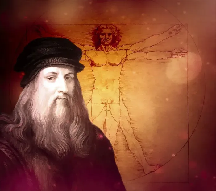 Framed Print : Leonardo da Vinci, 1452 - 1519, Italian painter, sculptor, architect and engineer, the painting The Vitruvian Man, digitally edited Framed Print : Leonardo da Vinci, 1452 - 1519, Italian painter, sculptor, architect and engineer, the painting The Vitruvian Man, digitally edited