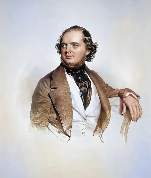 Framed Print : Leopold von Meyer (born 20 December 1816 in Baden near Vienna)
