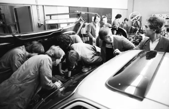 Framed Print : Lessons at a vocational school in July 1981