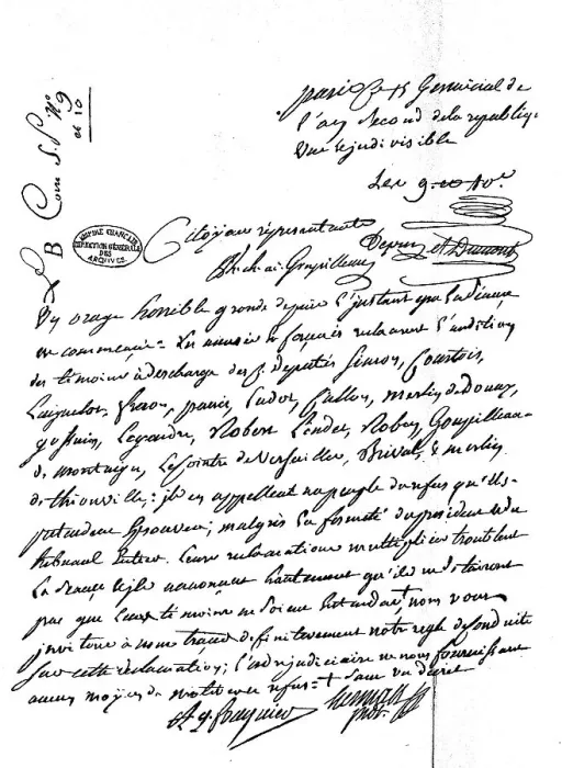 Framed Print : Letter from Antoine Quentin Fouquier de Tinville