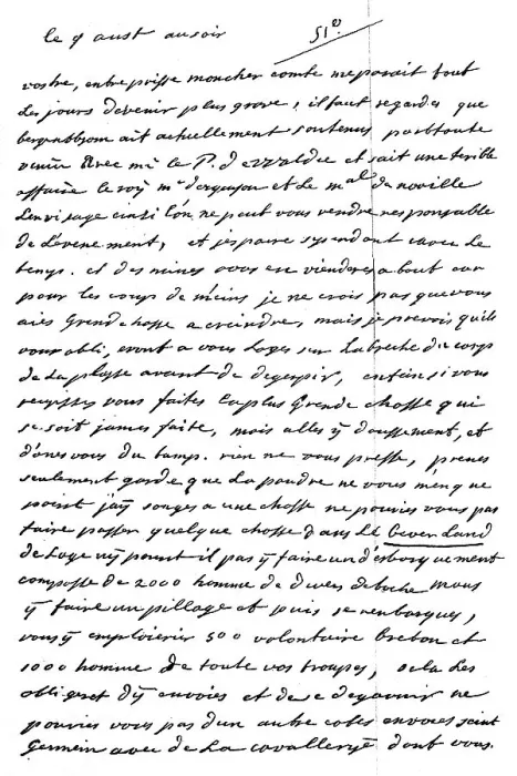 Framed Print : Letter from Hermann Moritz Count of Saxony
