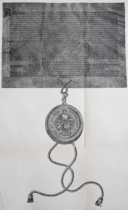 Framed Print : Letter of Indulgence from Albrecht of Brandenburg