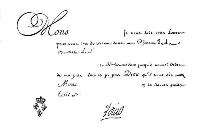 Framed Print : Lettre de Cachet by Louis XIV, in the history of France Framed Print : Lettre de Cachet by Louis XIV, in the history of France
