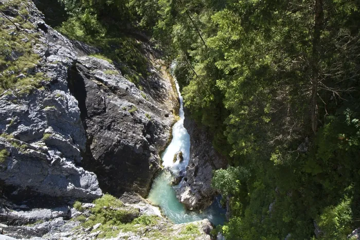 Framed Print : In the Leutaschklamm gorge near Mittenwald