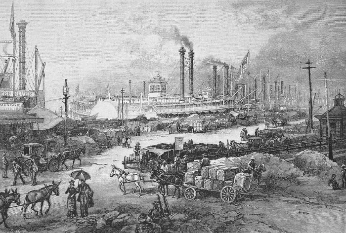 Framed Print : The Levee and Port of New Orleans Framed Print : The Levee and Port of New Orleans