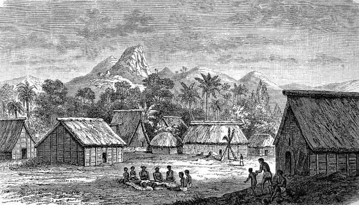 Framed Print : Levuka village on the island of Ovalau