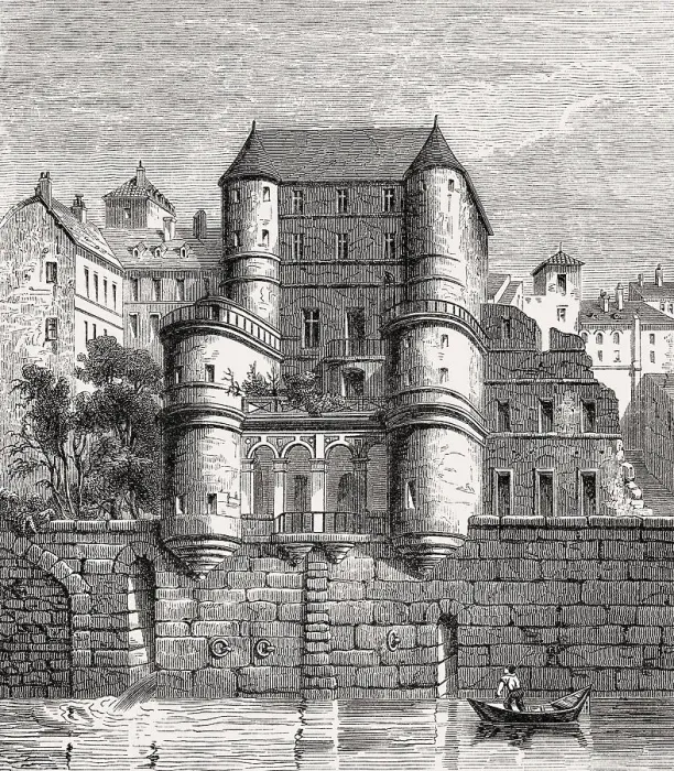 Framed Print : L'Hotel des Ursins, 14th century