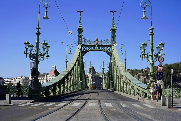 Framed Print : Liberty Bridge, Danube, Cirrus Framed Print : Liberty Bridge, Danube, Cirrus