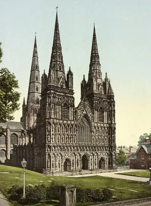 Framed Print : Lichfield Cathedral is an Episcopal Church of the Church of England