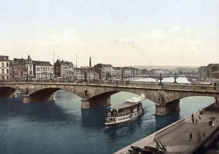Framed Print : Liege, Liege. Pont des Arches, Belgium