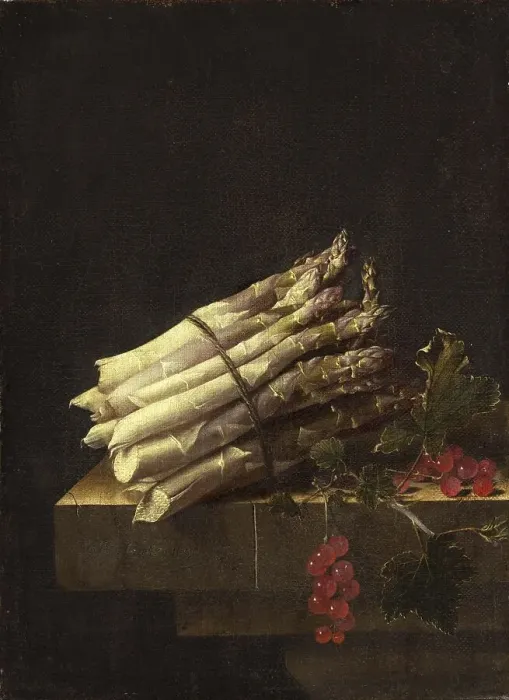 Framed Print : Still Life with Asparagus and Red Currants