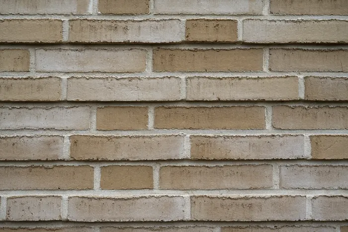 Framed Print : Light brown facade, wall, brick, wallpaper