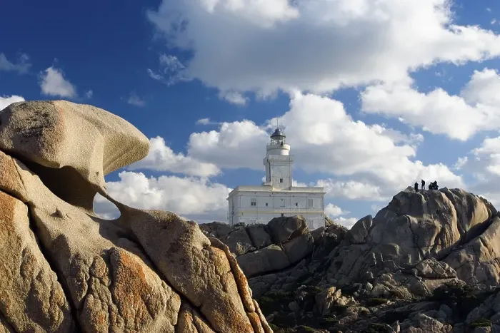 Framed Print : Lighthouse, Capo Testa, Sardinia, Italy, Europe