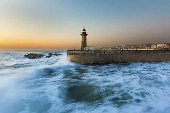 Framed Print : Lighthouse Foz do Douro, Grande Porto, Norte, Portugal, Europe Framed Print : Lighthouse Foz do Douro, Grande Porto, Norte, Portugal, Europe
