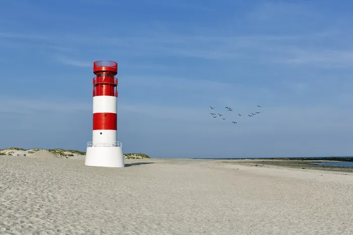 Framed Print : Lighthouse Helgoland dune on the south beach Framed Print : Lighthouse Helgoland dune on the south beach