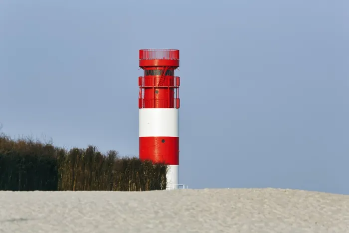Framed Print : Lighthouse Helgoland dune on the south beach Framed Print : Lighthouse Helgoland dune on the south beach