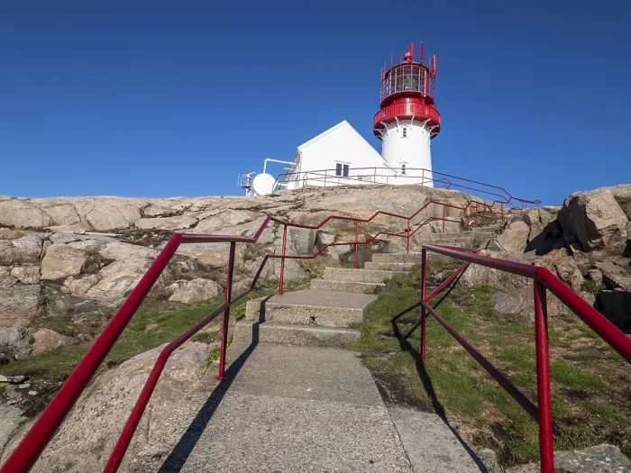Framed Print : Lighthouse at Kap Lindesnes, the most souther lighthouse of Norway