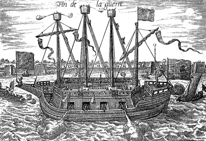 Framed Print : The Lightship Fin de la Guerre at the Siege of Antwerp