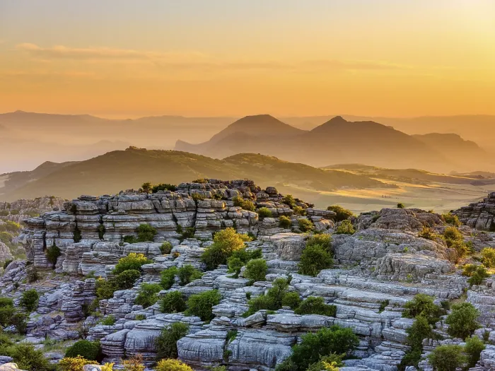 Framed Print : Limestone rock formations at sunset Framed Print : Limestone rock formations at sunset