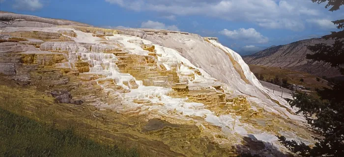 Framed Print : Limestone terraces of Mammoth Hot Springs Framed Print : Limestone terraces of Mammoth Hot Springs