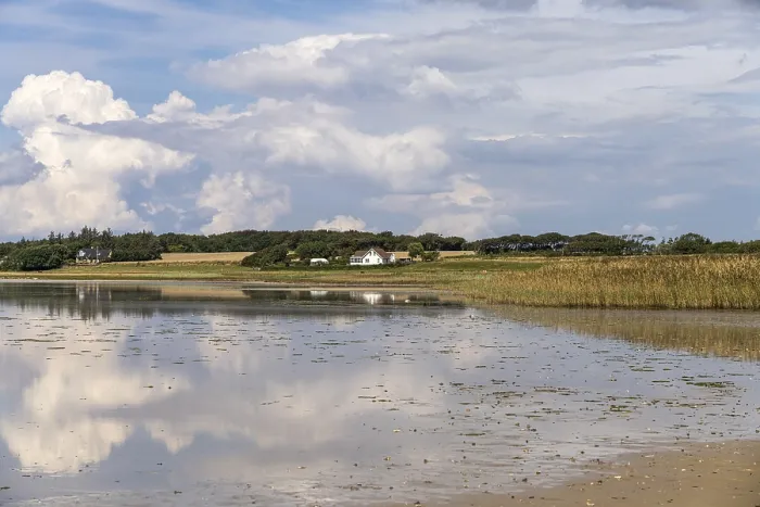 Framed Print : Limfjord coast on the Salling peninsula