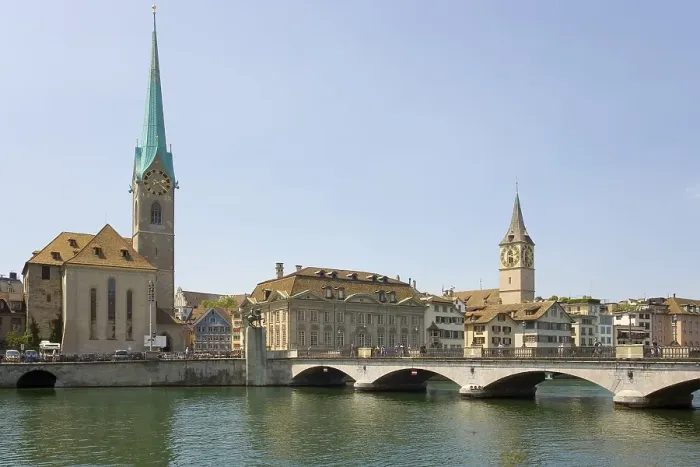 Framed Print : At the Limmat, Zurich, Switzerland Framed Print : At the Limmat, Zurich, Switzerland