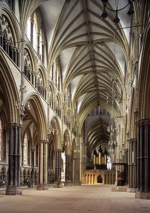 Framed Print : Lincoln, Cathedral, view to the east