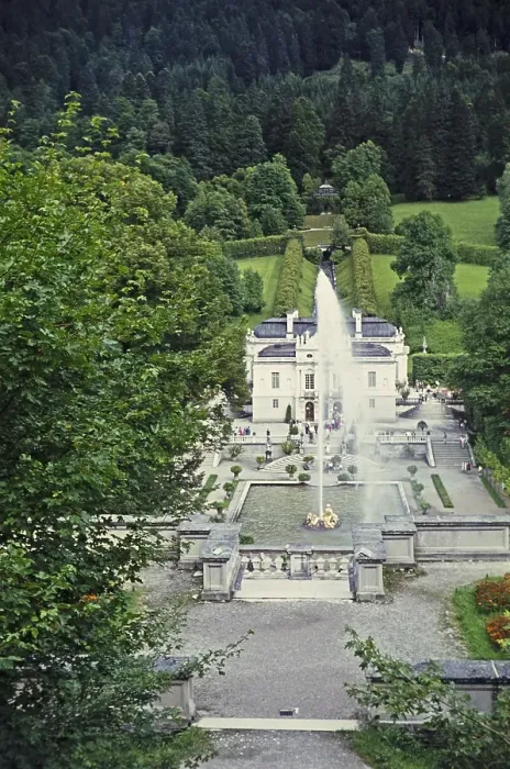 Framed Print : Linderhof Palace castle built by King Ludwig second, Bavaria, Germany in 1960s Framed Print : Linderhof Palace castle built by King Ludwig second, Bavaria, Germany in 1960s
