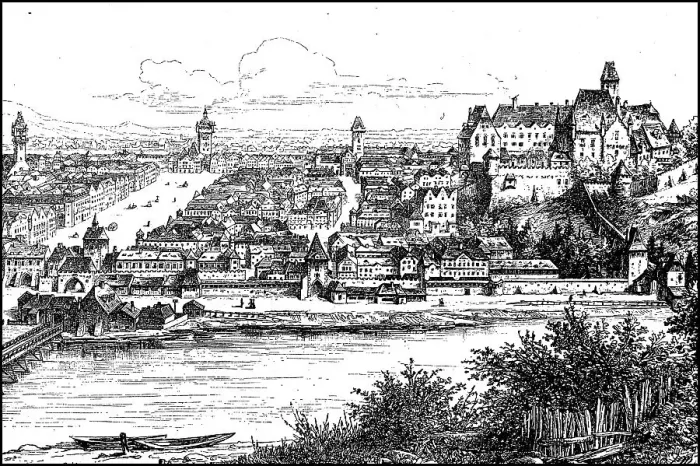 Framed Print : Linz, Austria, at the beginning of the 17th century Framed Print : Linz, Austria, at the beginning of the 17th century