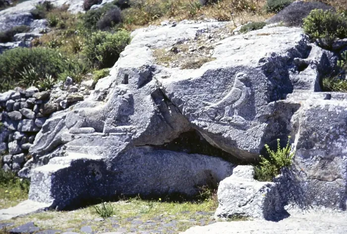 Framed Print : Lion and eagle rock carvings, Sanctuary of Artemidoros, archaeological site of Ancient Thera, Santorini, Cyclades islands, Greece, Europe, 1972, Europe Framed Print : Lion and eagle rock carvings, Sanctuary of Artemidoros, archaeological site of Ancient Thera, Santorini, Cyclades islands, Greece, Europe, 1972, Europe