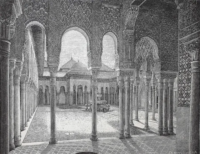 Framed Print : Lion's Court and Hall of the Abencerragen in the Alhambra