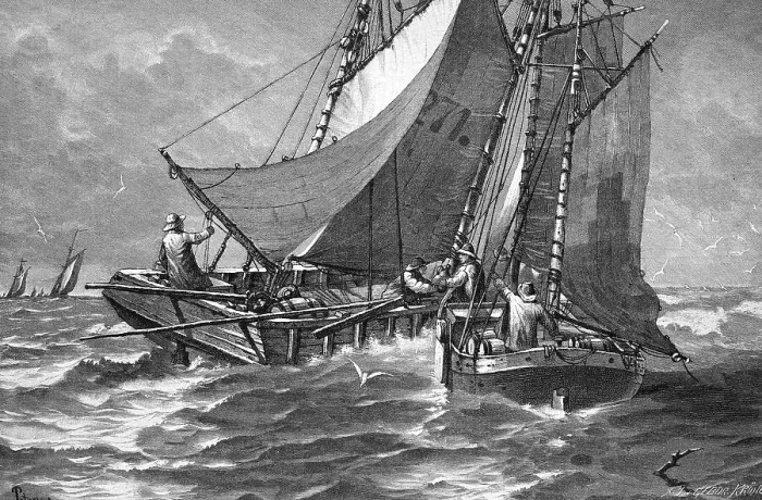 Framed Print : Liquor trade on the open North Sea