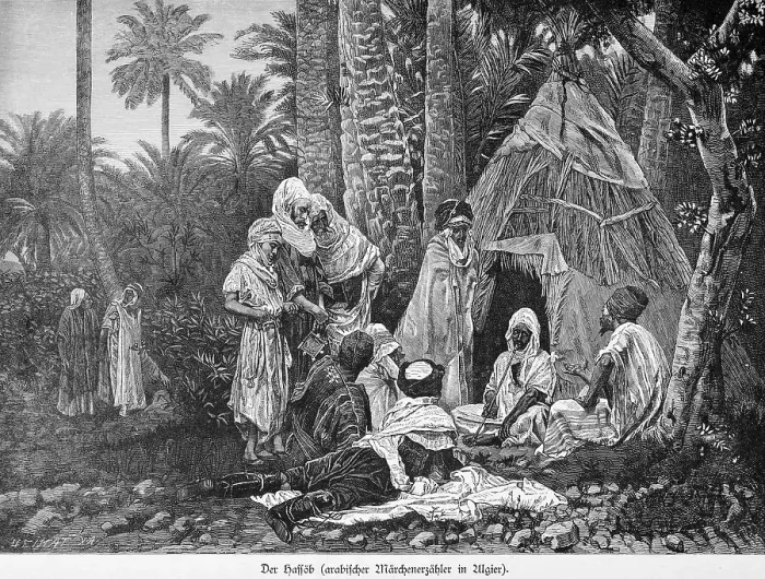 Framed Print : Listener of Arabic fairy tales