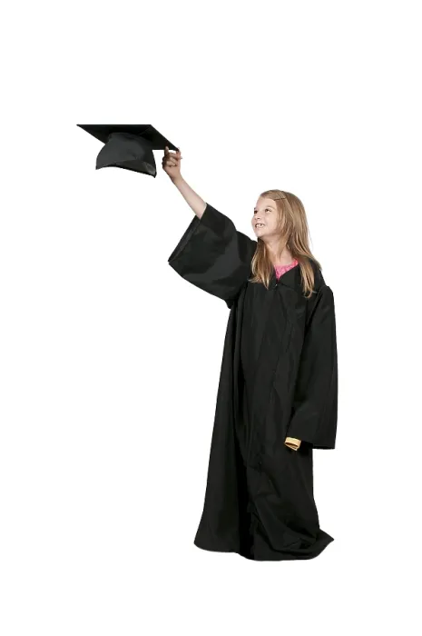 Framed Print : Little girl in her graduation robes
