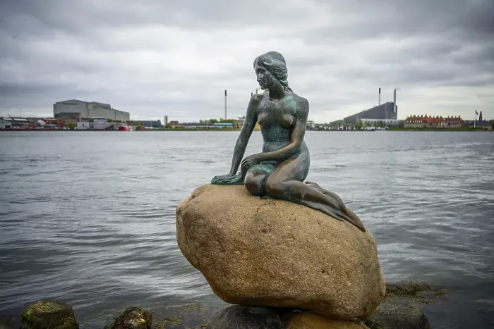 Framed Print : The Little Mermaid, landmark of Copenhagen