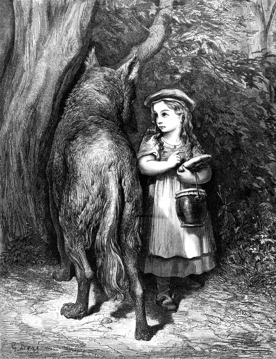 Framed Print : Little Red Riding Hood, little girl
