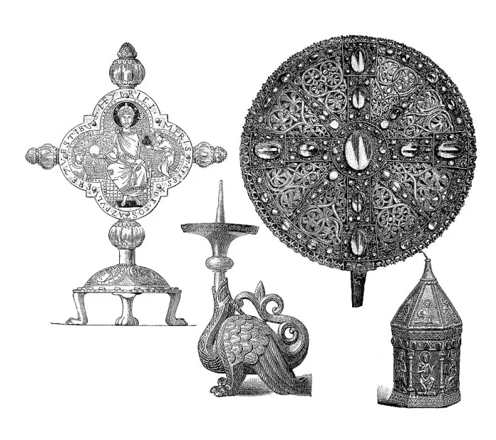 Framed Print : Liturgical devices of the Middle Ages
