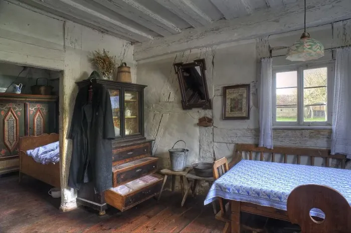 Framed Print : Living room to the left of the bedroom