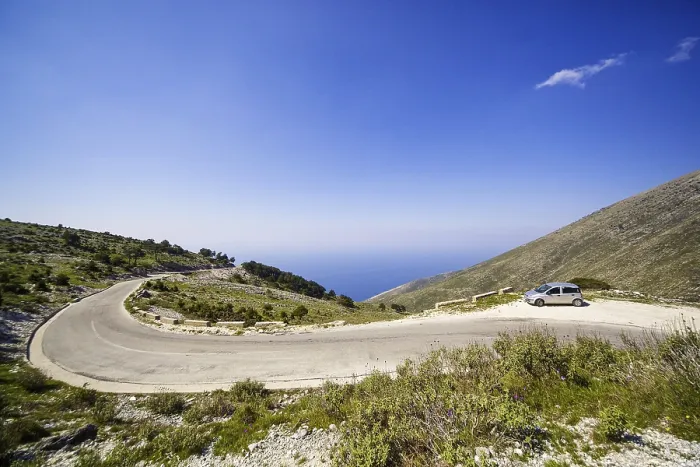 Framed Print : Llogara Pass, Llogara National Park in the Ceraunian Mountains in southern Albania