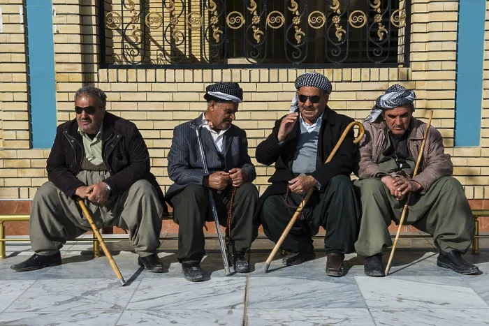 Framed Print : Local men in the bazaar of Sulaymaniyah